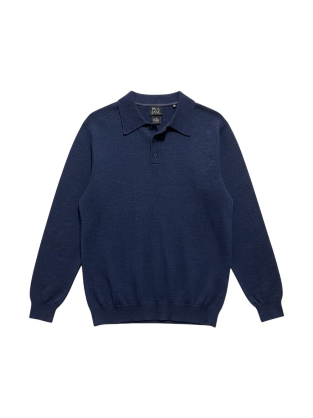 Jos. A. Bank Vintage Italian Merino Wool Collared Sweater Men’s Large Navy